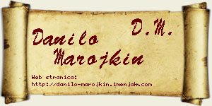 Danilo Marojkin vizit kartica